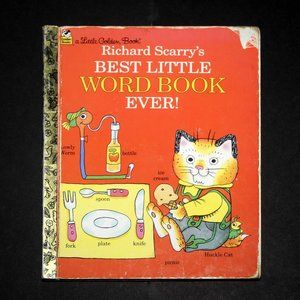 Vintage Richard Scarry Little Golden Book 'Best Little Word Book Ever!' 1992